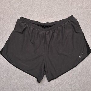 Nike Dri Fit 10k Running Shorts Womens Plus Size 3X Gray 6" Drawstring CI7845